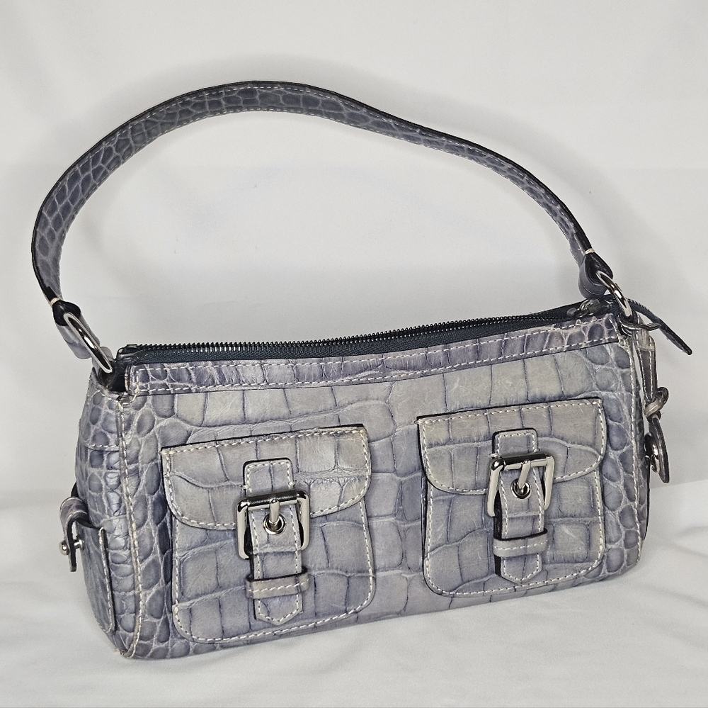 Dooney & Bourke Crocodile Embossed Leather Shoulder Bag
